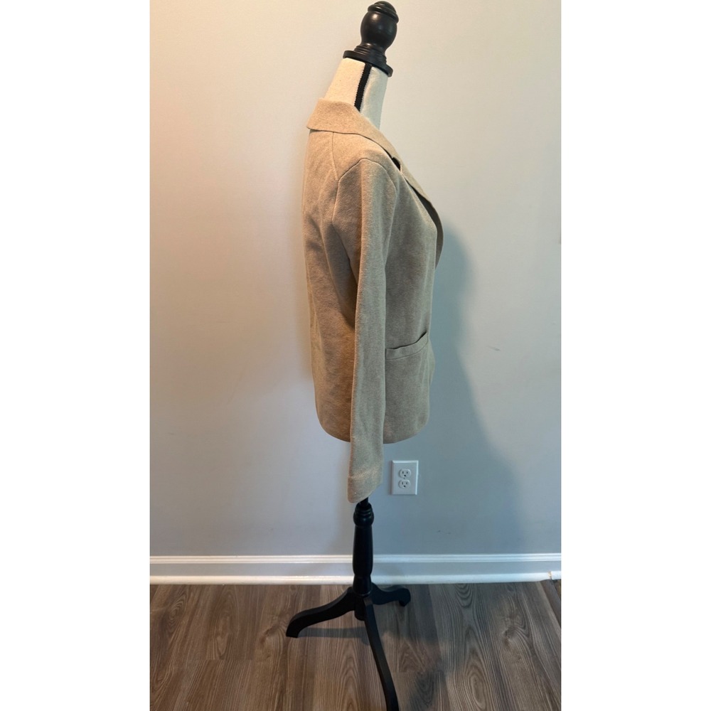 J.Crew Women Sweater Blazer Sand Beige Gold Crest Button Size Small NWT - Picture 3 of 7